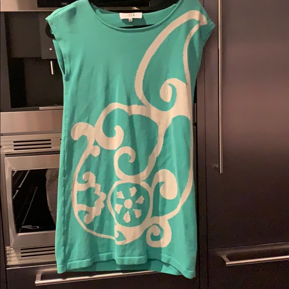 Turquoise Tibi shift dress 👗